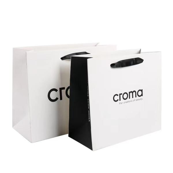 ODM Grapefruit Color Paper Garment Bags Custom Printed Paper Take Out Bags