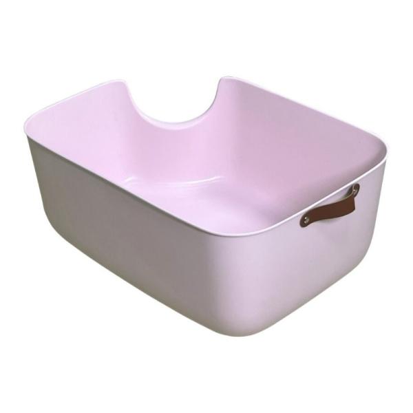 Nonstick Bottom Large Open Litter Box Black Yellow High Sided Open Litter Box