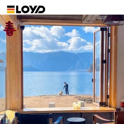 High-Security Aluminum Folding Window with Multi-Point Lock