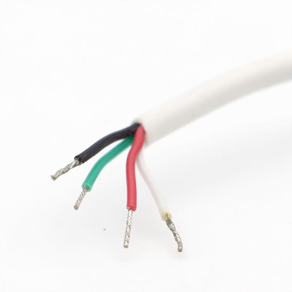 Customization White Female RJ45 Socket To Open Tinned Soldering 4 Wires Bare End  Pigtail Cable