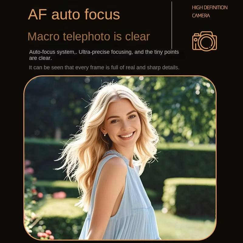 New 8K Student Beauty Camera with Dual Lens Wifi Transfer 8 Filter Modes 18X Zoom Anti Shake and 8 Filter Modes for Daily Vlog
