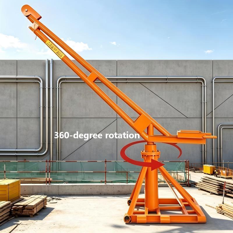 Fixed Mini Electric Hoist Crane Construction Roof Small Lift Crane With Efficient Motor