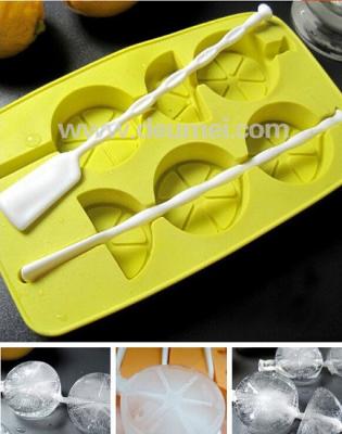 FDA Standard Food Grade Lemon Shaped Silicone Ice Tray With Stick