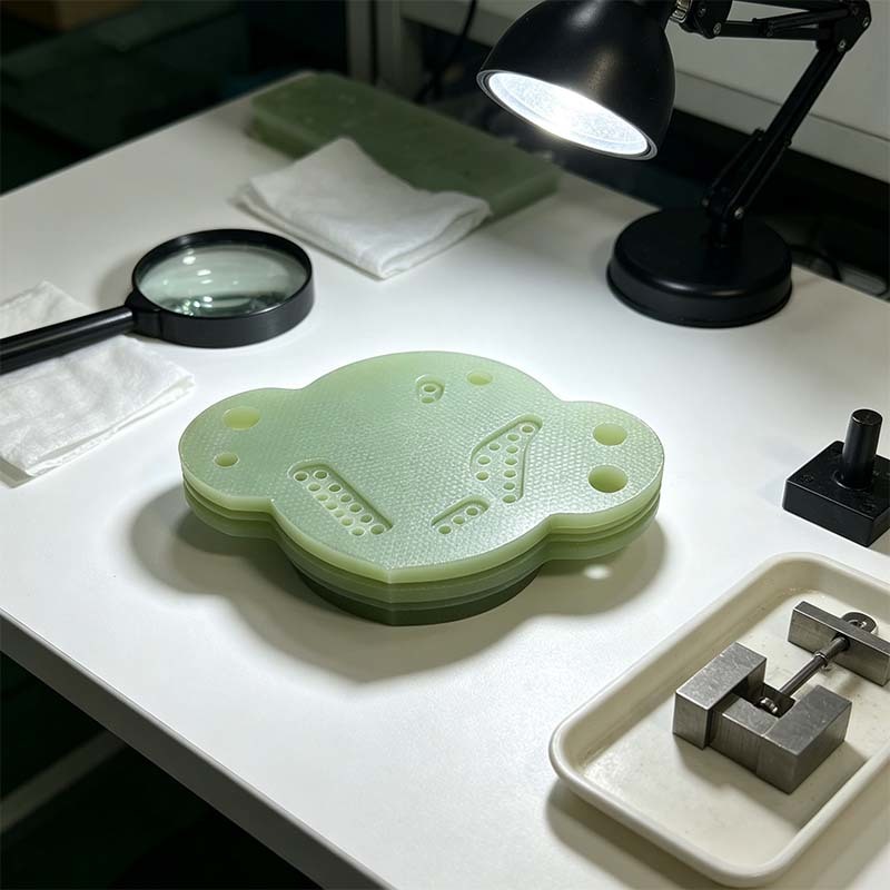 Custom CNC Machined FR4 G10 Fiberglass Insulation Fixture with ISO 2768‑1 Fine Grade Tolerance and High Dielectric Strength for Electrical Applications