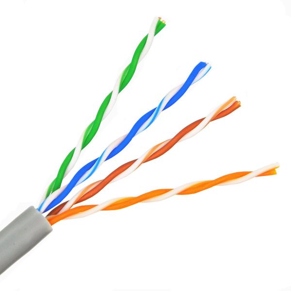 Indoor Fluk E Pass 4pr 23 Awg Cat6 Lan Cable 305m UTP Bare Copper