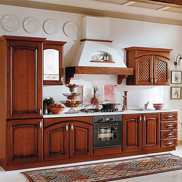 CE American Style Home Office Cabinets Formaldehyde Free Solid Wood Kitchen Cupboard