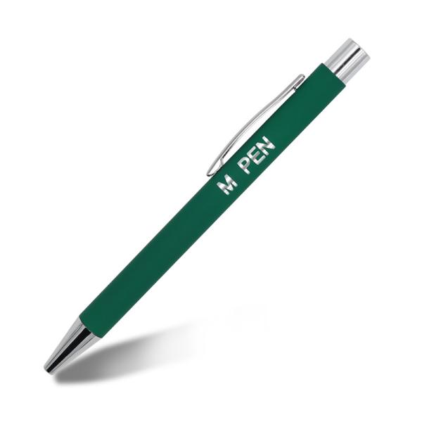Classy Soft Coating Metal Ball Pen 1.0mm Tip Clip Ballpoint Pen Customized Logo