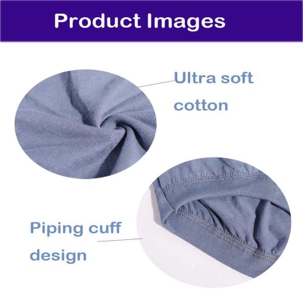 Mid Rise Briefs Mens Cotton Boxer Shorts Underwear Ultra Soft Loose Cotton Elderly