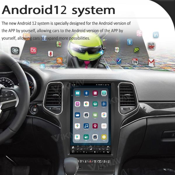 Авторадио для Jeep Grand Cherokee (2014-2019) 14,4 дюйма Android 13 Авто стерео GPS навигация беспроводная Carplay