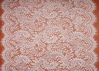 eyelash lace border/lace edged lace/black/white off lace