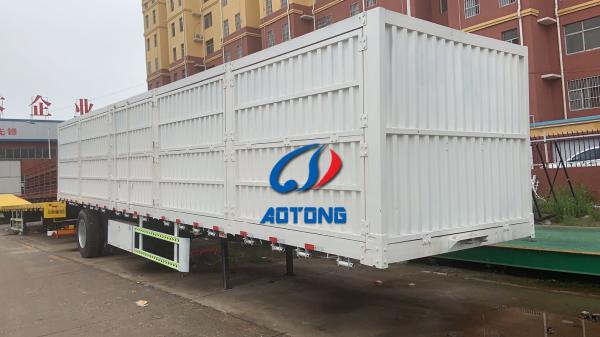3 Axles Heavy Duty Sidewall Semi Truck Trailers For Cargo Transport