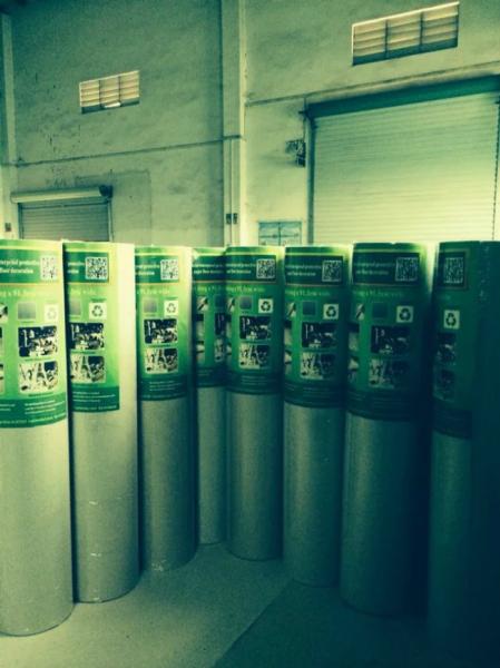 Flame Retardant 15KG Recycled 0.965*30.48m Protective Paper Rolls