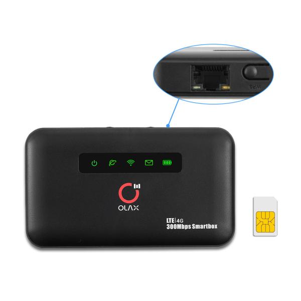 Маршрутизаторы дисплея 4g маршрутизатора 300mbps LCD маршрутизатора 4g OLAX MF6875 портативные Wifi мобильные с портом RJ45