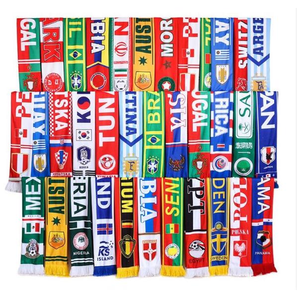 Acrylic Winter Fan Scarf Knitted 150*20cm For World Cup Football Fans Club