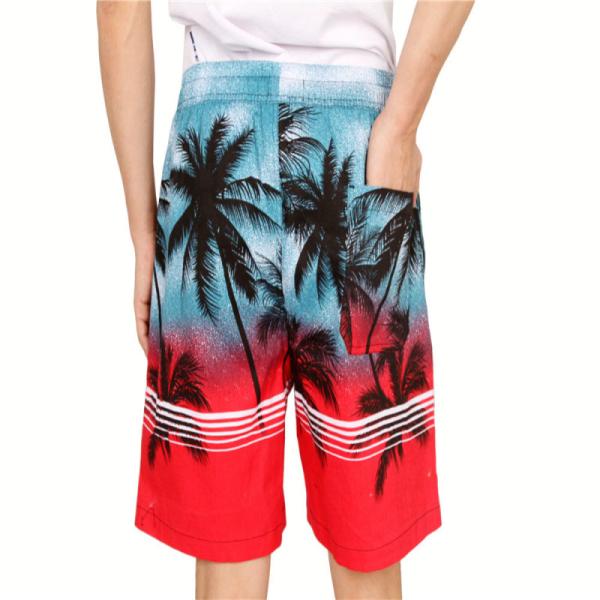 100% Cotton Mens Printed Cotton Shorts Floral Cotton Shorts