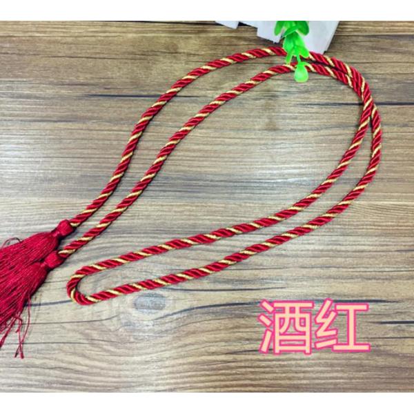 Delicate fluorescent multicolored fringe tassel trimming for graduation cap decoration