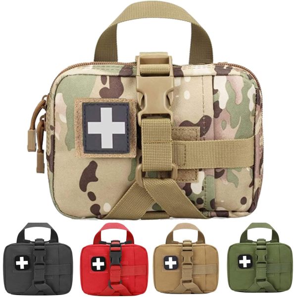 Tactical Medicine Large Capacity IFAK Bag Removable Quick Release Bag Patch Molle First Aid Kit