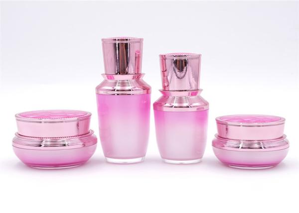 Luxury Matt Purple Diamond Face Cream Containers 15ml 30ml 50ml Acrylic Ball Shape