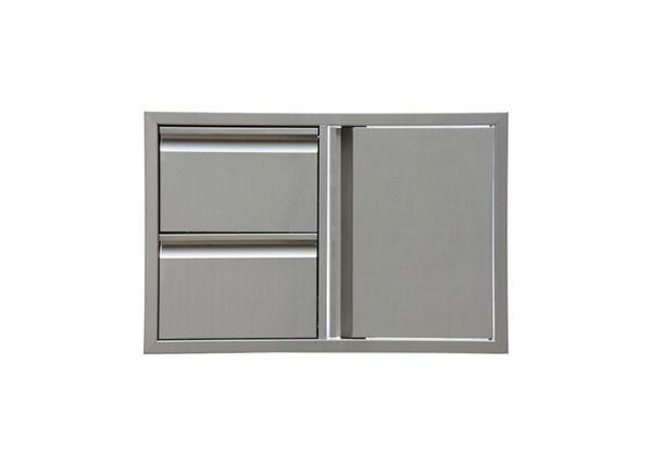 68.3 Lbs Outdoor Kitchen Door Drawer Combo Cooking Bbq Grill Island Built In Two Drawers