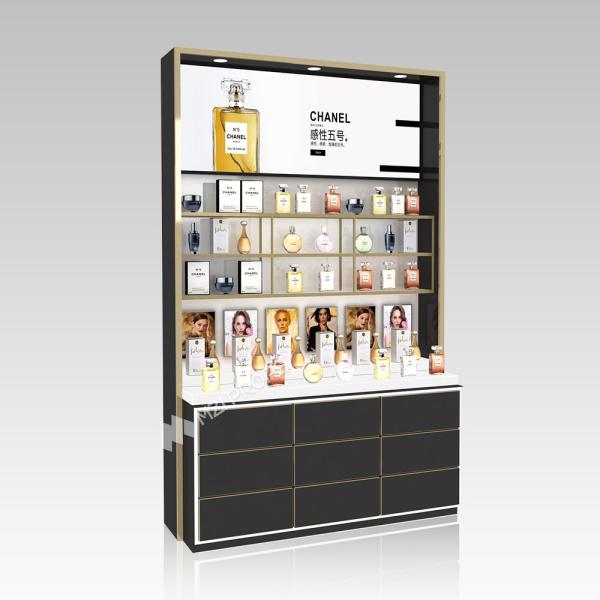 Multifunctional Perfume and Cosmetic Exhibition Display Cabinet with Light Box - for Duty-Free Shops