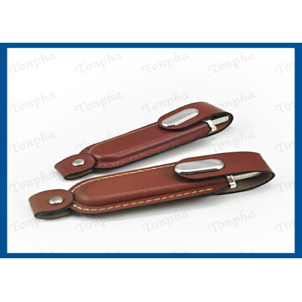 Logo Free Leather USB Flash Drive , Leather Bracelet Usb Flash Drive
