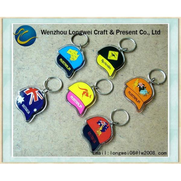 ОЭМ магнита холодильника голубой тапочки акриловый с ключевым кольцом, подарками продвижения