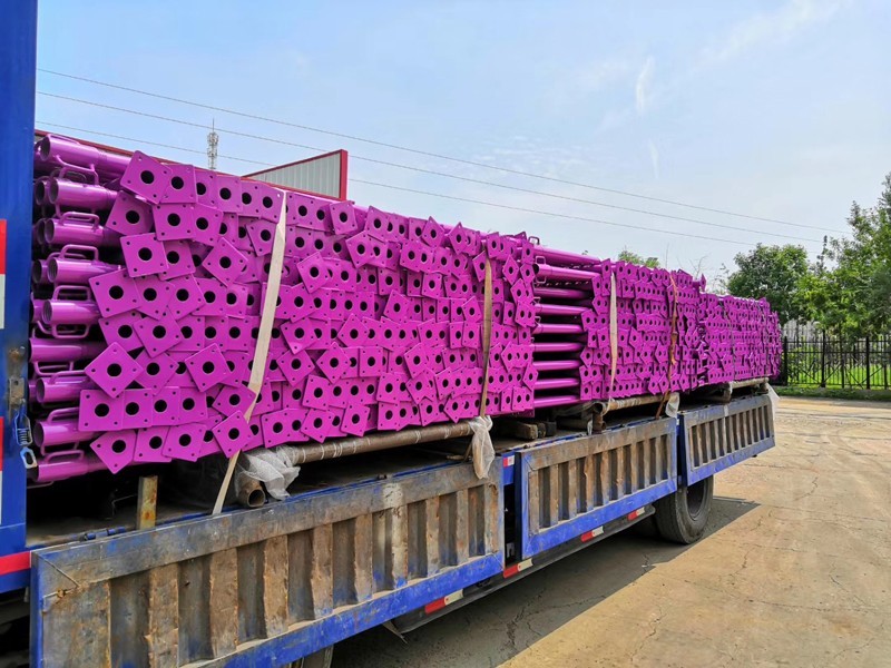 Galvanized Adjustable Scaffolding Steel Props with Pin and Hole System for Heights Up to 12m