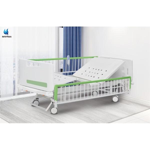 Head Back Adjustability Electric Hospital Bed For Patients Side Rail Fall Prevention