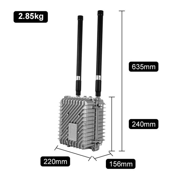 Portable 2 band 2.4ghz 5.2ghz 5.8ghz drone fpv  jammer Aluminum material with fan