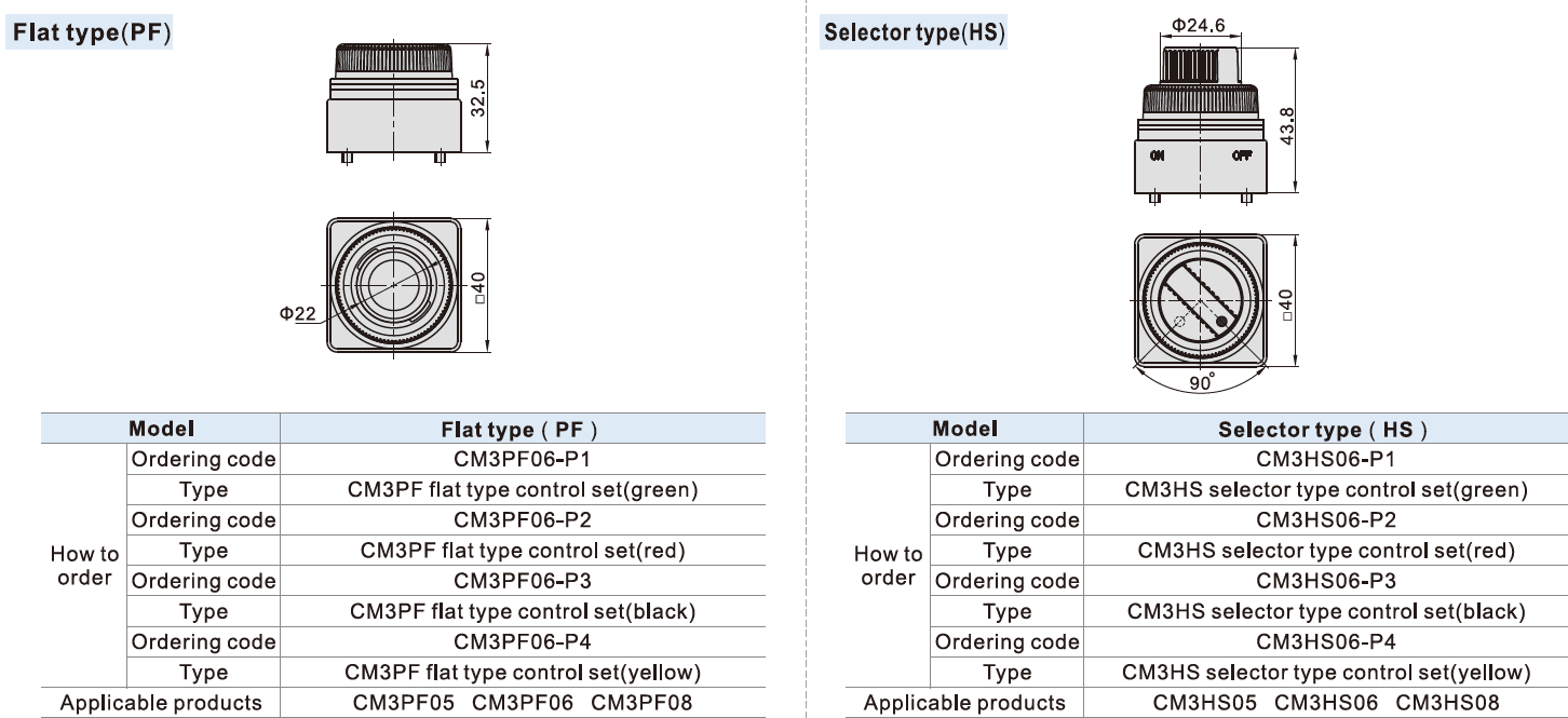 CM3B-06, CM3R-06, CM3L-06, CM3PL-06 AirTAC CM3 Series 3/2 way Control Valve 1/8