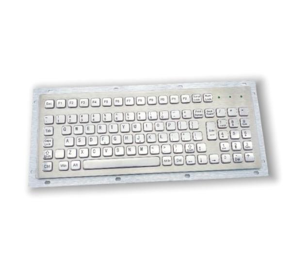 SUS304 Stainless Steel Panel Mount Keyboard Industrial Keyboard IP65 waterproof KIOSK