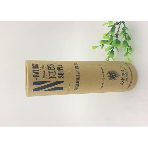 Cartón de cilindro impreso a medida de grado alimenticio forma redonda recipiente Kraft artesanía compostable embalaje de tubos de papel café té