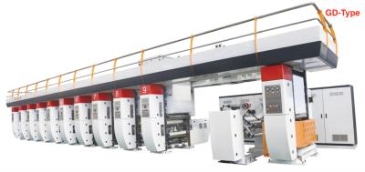 Gravure Plastic Printing Machine , Plastic Cover Printing Machine 1300 Mm Max Width