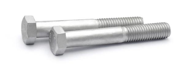 DIN931-1 ISO4014 Industrial Bolt Partially Threaded Dacromet Silver Gray Class 8.8 10.9