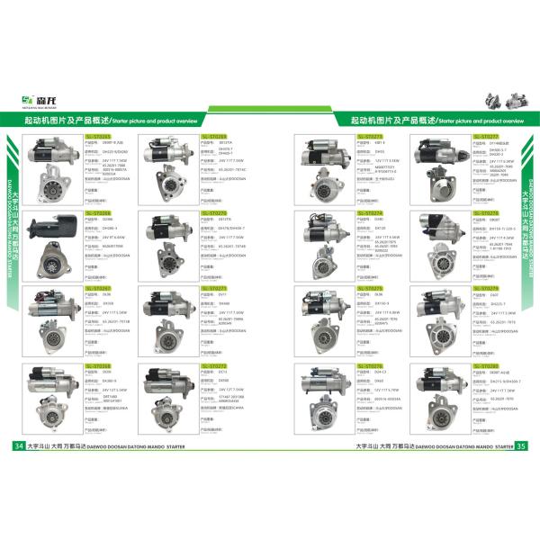 Cummins Motor 24V,10T,6.0KW Excavator Starter Dongfeng Cummins 5344602
