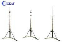 Superfície duramente anodizada de levantamento manual de Rod de relâmpago Polo de Polo do mastro telescópico do Portable 12m