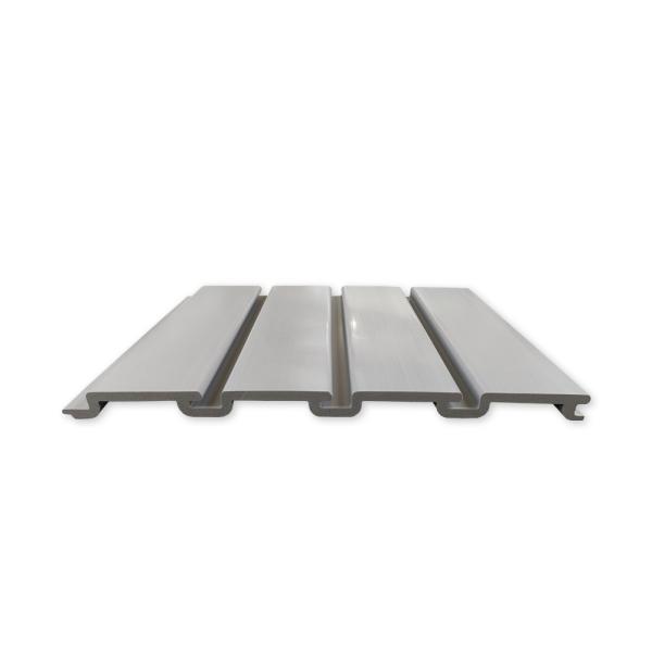 O Pvc padrão Slatwall dos E.U. almofada 12inch a largura Grey White For Interior Fire avaliado