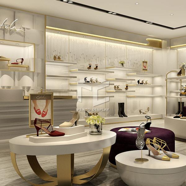 Полки мебели дисплея ботинка OEM