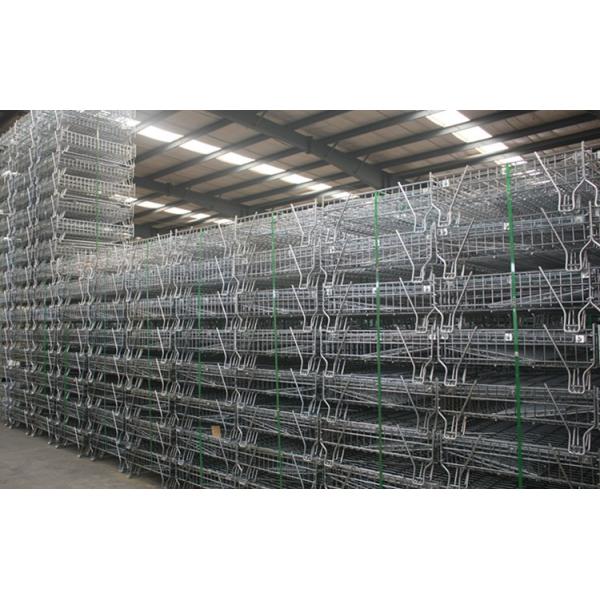 Collapsible Stack Cargo Storage Industrial Wire Mesh Baskets ,  Cage Logistics Container