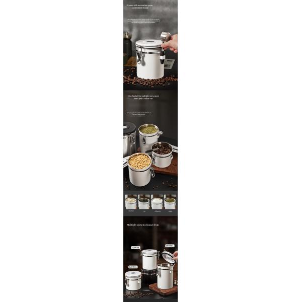 Round 1500ml Stainless Steel Coffee Storage Container for Commercial Buyers Beverage Stores