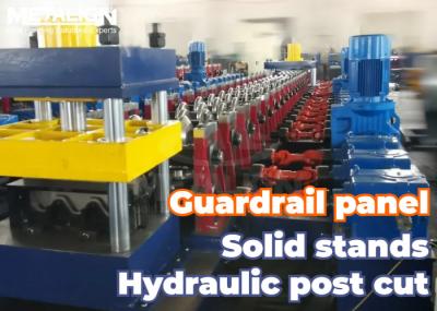 15m/min High Precision W Panel Roll Guardrail Forming Machine For 3–4mm Galvanized Steel