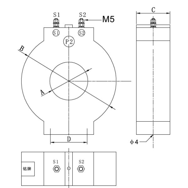 Low Voltage Current Transformer Indoor Single - Phase PC Material