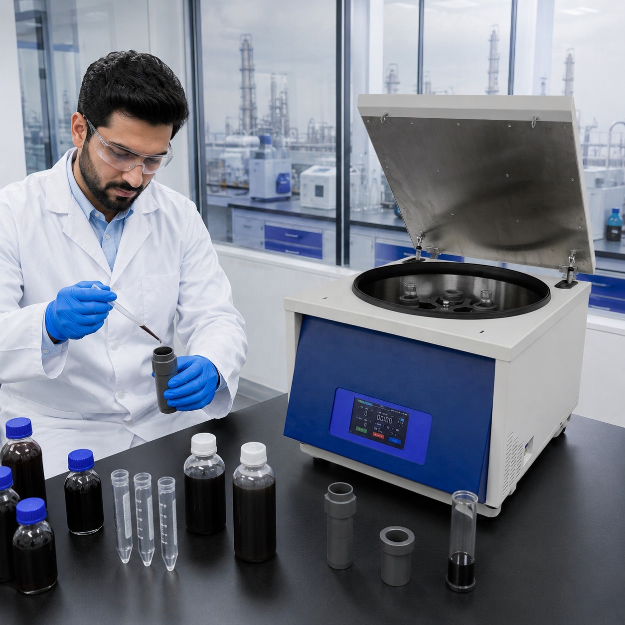 Cenlee DL5A Crude Oil Moisture Determination Centrifuge 4x100ml Heated Digital Petroleum Oil Water Separation Tester Laboratory