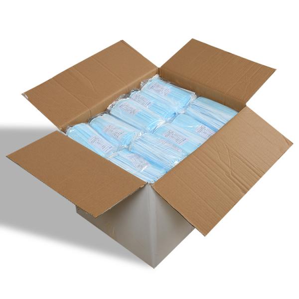 Adult Disposable Non Woven Mask Non Woven Blue Mouth Mask Adjustable Nosepiece