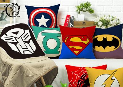 Marvel Heros Canvas Silk Cotton Decorative Cushions Pillows Zipper Hulk Captain America For Home