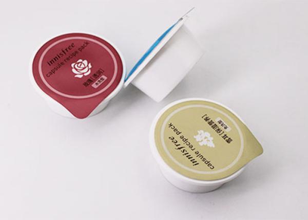 Granule Package Capsule Recipe Pack / Plastic Container Cups With Sealing Film