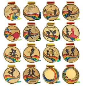 3D Zinc Alloy Custom Medals with Die Cast Technique for Sports Awards and Personalized Recognition