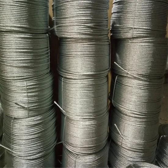 6x19S IWR Fios não galvanizados de cabo para elevação de aço especial a frio