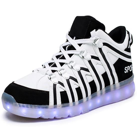 Street Dancer Led Light Up Shoes , Breathable Fiber Light Up Sneakers For Adults