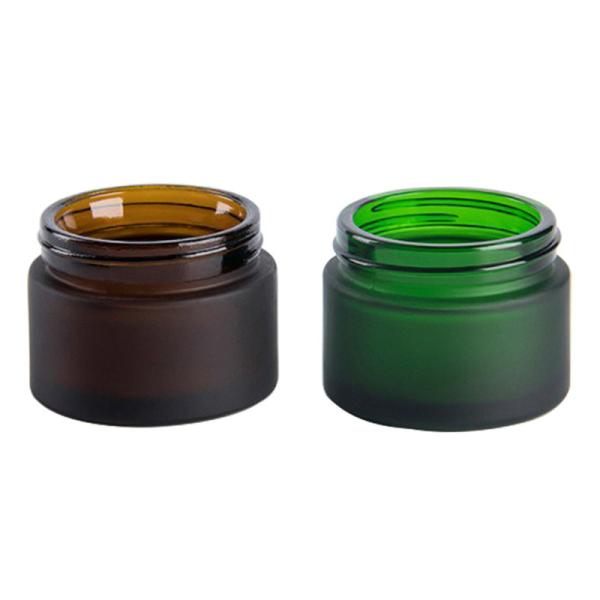 Изготовленные на заказ ясные зеленые опарникы матированного стекла 200g 7OZ янтарные для свечи